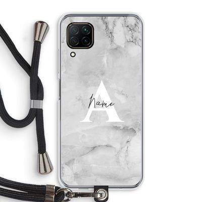 Ivory Marble: Huawei P40 Lite Transparant Hoesje met koord