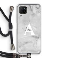 Ivory Marble: Huawei P40 Lite Transparant Hoesje met koord