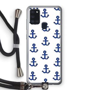 Ankers: Samsung Galaxy A21s Transparant Hoesje met koord