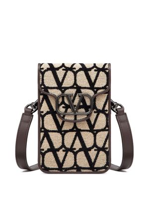Valentino Garavani sac porté épaule à logo imprimé - Tons neutres