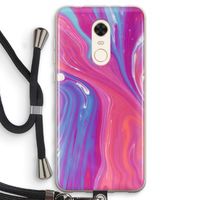 Paarse stroom: Xiaomi Redmi 5 Transparant Hoesje met koord