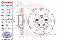 Remschijf BREMBO, Remschijftype: Gespleten, u.a. für Porsche