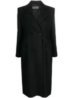 Alberta Ferretti manteau croisé à revers crantés - Noir