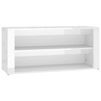 The Living Store Schoenenrek - 100 x 35 x 45 cm - bewerkt hout