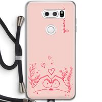 Love is in the air: LG V30 Transparant Hoesje met koord
