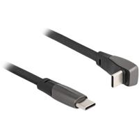 Delock 80750 USB-C-kabel USB 2.0 USB-C stekker, USB-C stekker 0.14 m Zwart