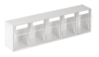 Lockweiler Opbergbakstelling | H164xB600xD134mm | 5 x C | kunststof wit | 1 stuk - 1500513 - 1500513