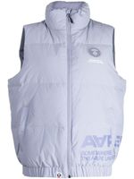 AAPE BY *A BATHING APE® gilet matelassé à logo imprimé - Violet - thumbnail