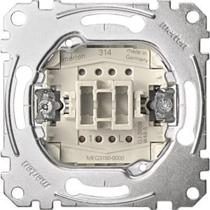 Merten MEG3150-0000 elektrische schakelaar Drukknopschakelaar 1P Metallic