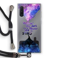 Stars quote: Samsung Galaxy Note 10 Transparant Hoesje met koord