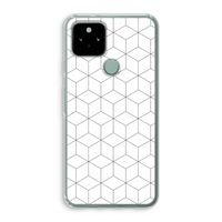 Zwart-witte kubussen: Google Pixel 5 Transparant Hoesje Zwart-witte kubussen: Google Pixel 5 Transparant Hoesje