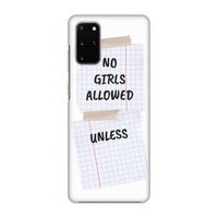 No Girls Allowed Unless: Volledig geprint Samsung Galaxy S20 Plus Hoesje
