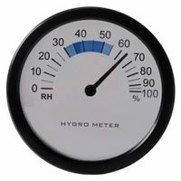 Hygrometer/luchtvochtigheidsmeter - kunststof - D8,5 cm   -