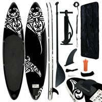 vidaXL Stand Up Paddleboardset opblaasbaar 305x76x15 cm zwart - thumbnail