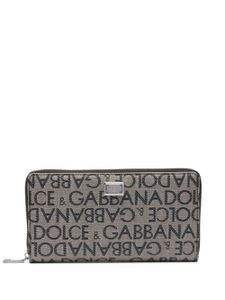 Dolce & Gabbana porte-cartes à logo en jacquard - Noir