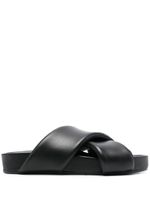 Jil Sander claquettes à brides croisées - Noir