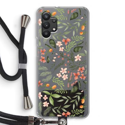 Sweet little flowers: Samsung Galaxy A32 5G Transparant Hoesje met koord