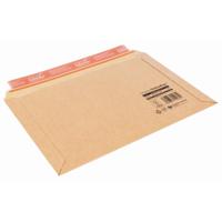 Verzendenvelop met balg, plakstrip aan lange zijde, ft 50 x 250 x 360 mm, bruin