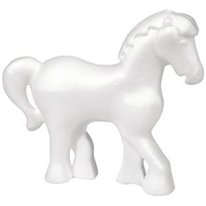 Knutsel piepschuim paarden van 15 cm