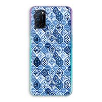 Blauw motief: Oppo A72 Transparant Hoesje
