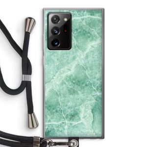 Groen marmer: Samsung Galaxy Note 20 Ultra / Note 20 Ultra 5G Transparant Hoesje met koord