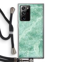 Groen marmer: Samsung Galaxy Note 20 Ultra / Note 20 Ultra 5G Transparant Hoesje met koord Groen marmer: Samsung Galaxy Note 20 Ultra / Note 20 Ultra 5G Transparant Hoesje met koord
