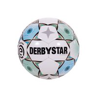 Derbystar Eredivisie Mini Voetbal Maat 1 2023-2024 Wit Groen Blauw - thumbnail