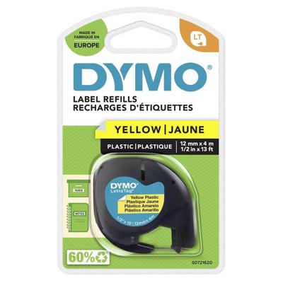 DYMO LT Labeltape Kunststof Tapekleur: Hyper-geel Tekstkleur: Zwart 12 mm 4 m