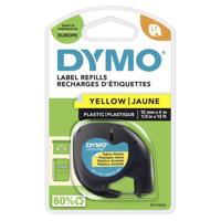 DYMO LT Labeltape Kunststof Tapekleur: Hyper-geel Tekstkleur: Zwart 12 mm 4 m
