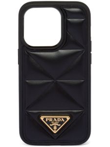 Prada coque d'iPhone 14 Pro à design matelassé - Noir