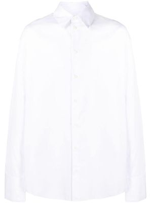 424 chemise en coton mélangé à boutonnière - Blanc
