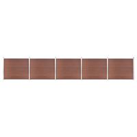 Schuttingpanelenset 872x146 cm HKC bruin