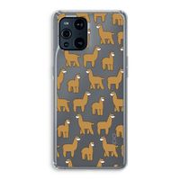 Alpacas: Oppo Find X3 Transparant Hoesje