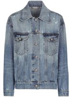 Dolce & Gabbana logo-patch cotton denim jacket - Bleu - thumbnail