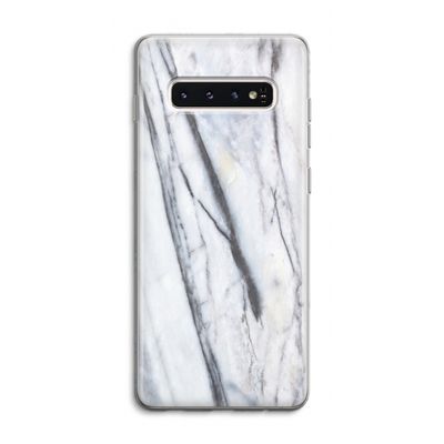 Gestreepte marmer: Samsung Galaxy S10 4G Transparant Hoesje