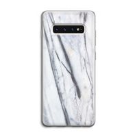 Gestreepte marmer: Samsung Galaxy S10 4G Transparant Hoesje