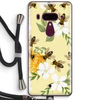 No flowers without bees: HTC U12+ Transparant Hoesje met koord
