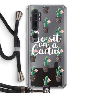 Cactus quote: Xiaomi Mi Note 10 Pro Transparant Hoesje met koord