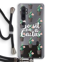 Cactus quote: Xiaomi Mi Note 10 Pro Transparant Hoesje met koord