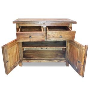 The Living Store Houten Dressoir - Vintage Stijl - 75 x 30 x 65 cm - Massief Gerecycled Hout