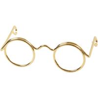 Creativ Company Bril, b: 35 mm, gatgrootte 13 mm, goud, 10 stuk/ 1 doos