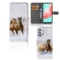 Samsung Galaxy A32 5G | Telefoonhoesje | Met pasjeshouder | Paarden