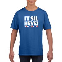 Shirt met Friesetekst It Sil Heve blauw kinderen XL (158-164)  -