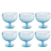 6x GreenGate Dessertschalen Alice lichtblauw 300 ml (9.8 x Ø10.4 cm) - Dessertglas - Ijscoupe