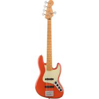 Fender Player Plus Jazz Bass V MN Fiesta Red 5-snarige elektrische basgitaar met gigbag - thumbnail