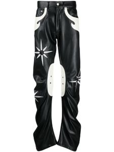 KUSIKOHC pantalon droit Flower Rider - Noir