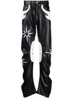 KUSIKOHC pantalon droit Flower Rider - Noir
