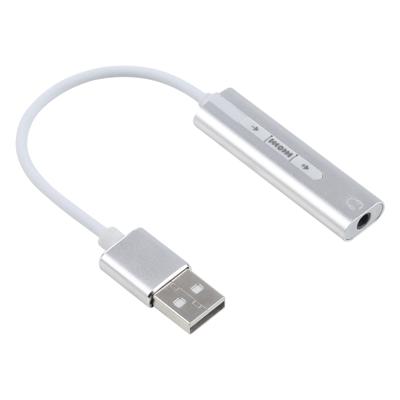 Aluminium Shell 3 5 mm Jack externe USB Sound Card HIFI magische stem 7.1 Channel Adapter vrij rijden voor Computer Desktop luidsprekers hoofdtelef