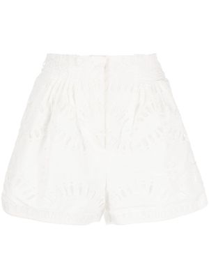Charo Ruiz Ibiza short Palok à broderies - Blanc