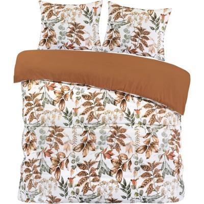 2e Halve Prijs Leen Bakker - Dekbedovertrek Celina - Wit/terra - 240x220 Cm - Microvezel - Rood#Wit